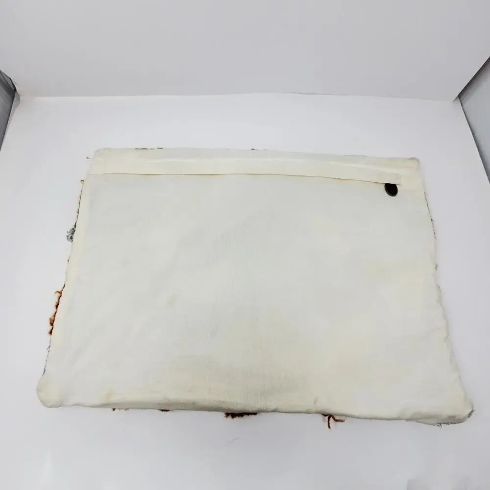 Pier 1 Pair of embellished shabby chic fringed lumber pillow covers Only